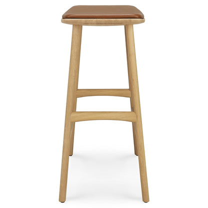 Osso Counter Stool - Oak, Cognac Leather