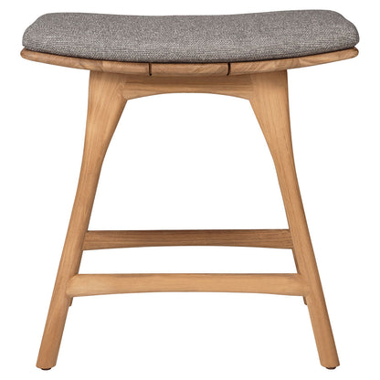 Osso Outdoor Stool - Teak, Mocha Cushion