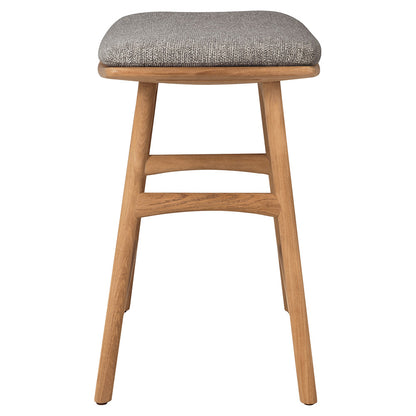 Osso Outdoor Stool - Teak, Mocha Cushion