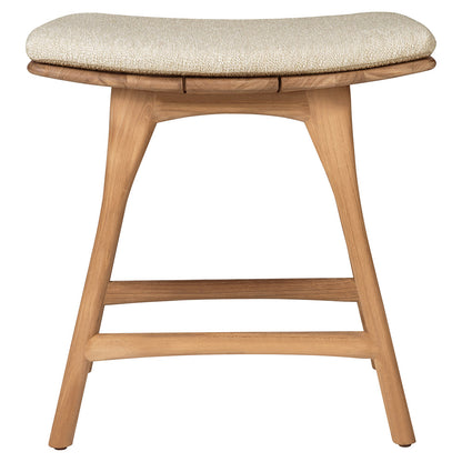 Osso Outdoor Stool - Teak, Natural Cushion