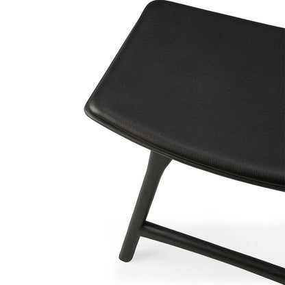 Osso Stool - Black Oak, Black Leather
