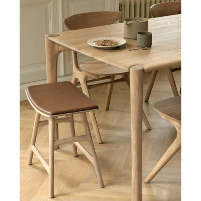 Osso Stool - Oak, Cognac Leather