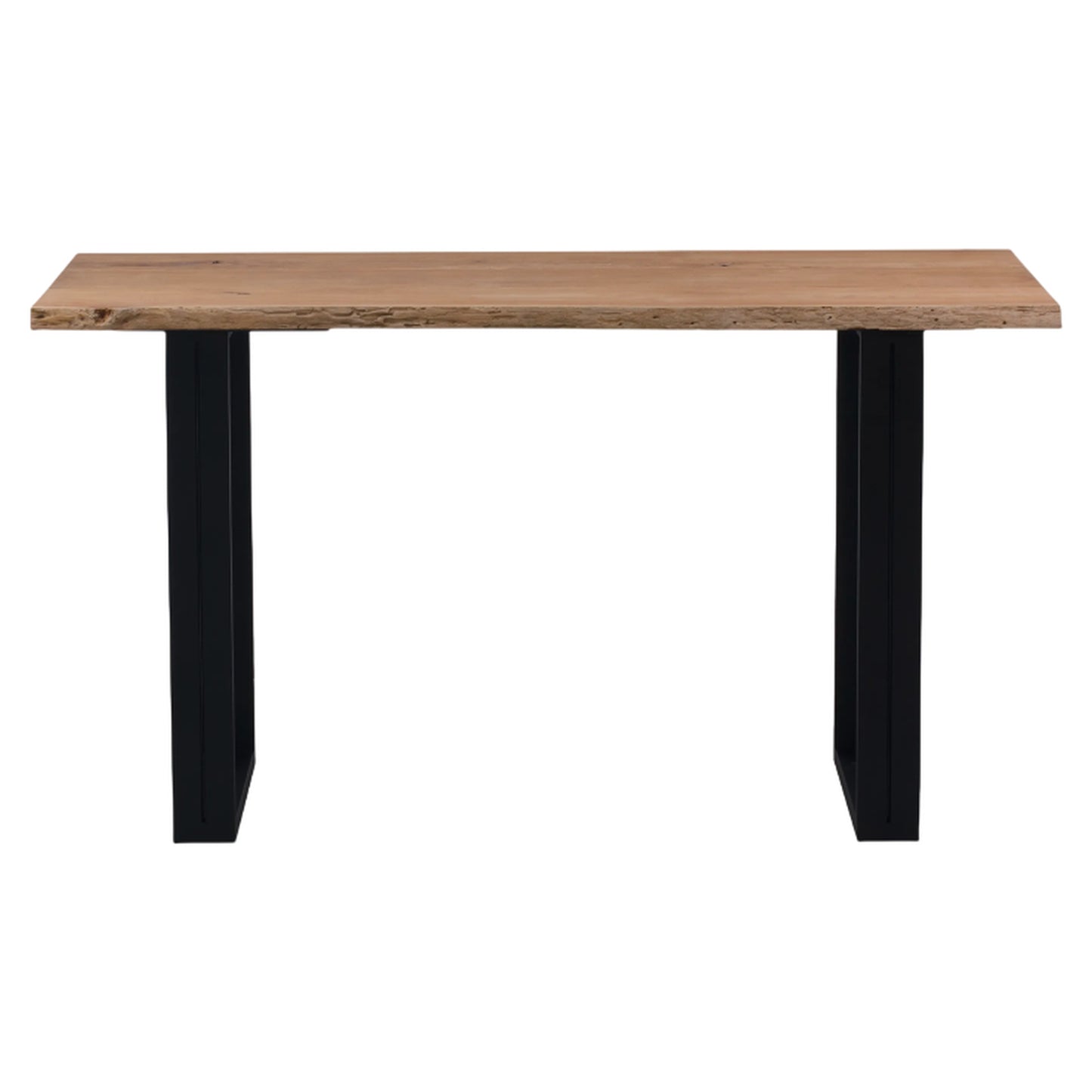 Otranto Bar Table - Counter, Teak, Black Aluminum Base
