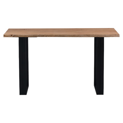 Otranto Bar Table - Counter, Teak, Black Aluminum Base