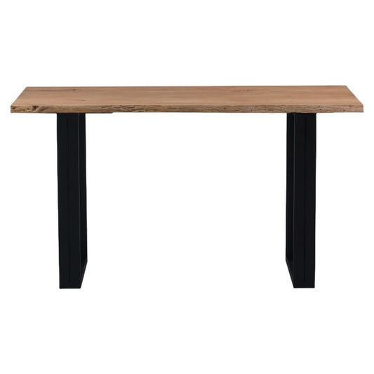 Otranto Bar Table - Counter, Teak, Black Aluminum Base