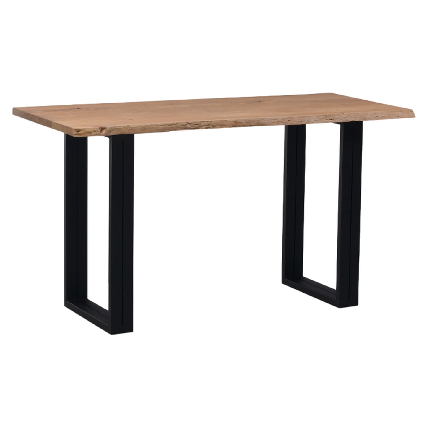 Otranto Bar Table - Counter, Teak, Black Aluminum Base