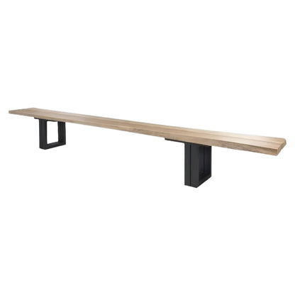 Otranto Bench - Teak, Black Aluminum Base