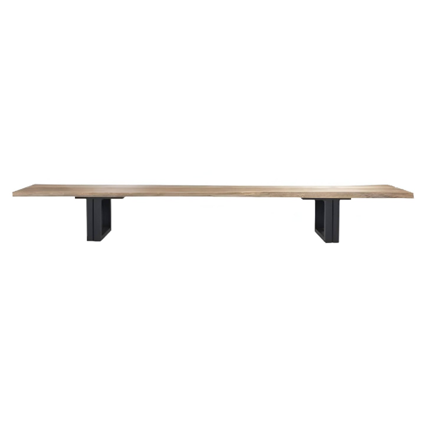 Otranto Bench - Teak, Black Aluminum Base