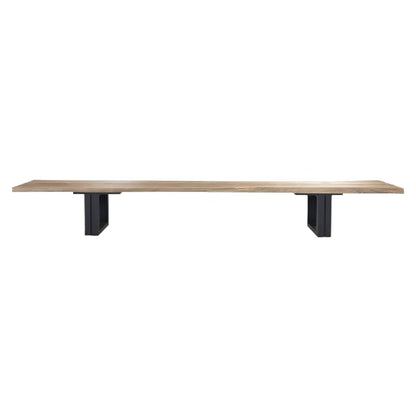 Otranto Bench - Teak, Black Aluminum Base