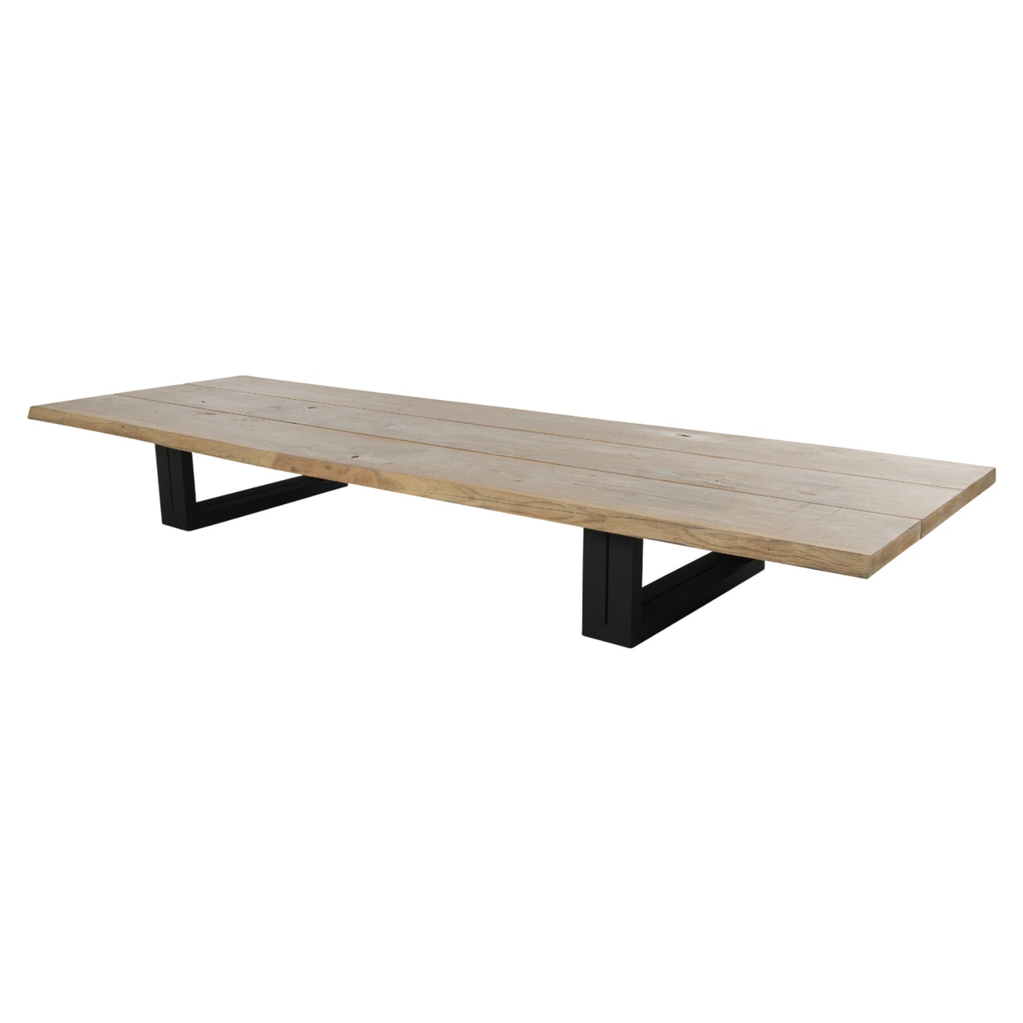 Otranto Coffee Table - Teak, Black Aluminum Base