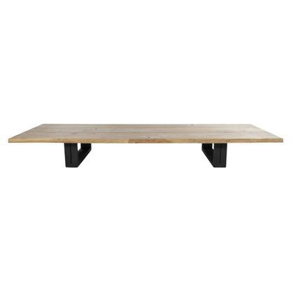 Otranto Coffee Table - Teak, Black Aluminum Base