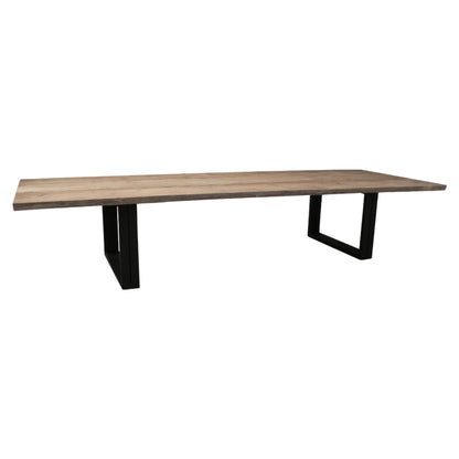 Otranto Low Dining Table - Teak, Black Aluminum Base