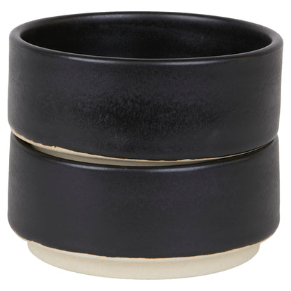 Otto Ceramic Bowls Set of Two - Black, Medium