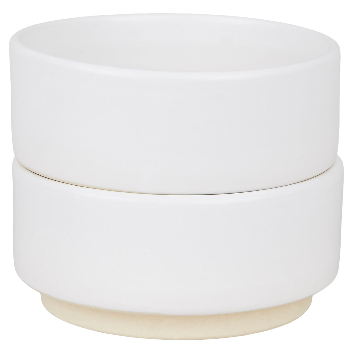 Otto Ceramic Bowls Set of Two - White, Medium