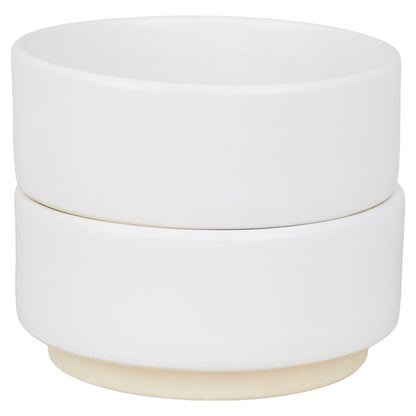 Otto Ceramic Bowls Set of Two - White, Medium