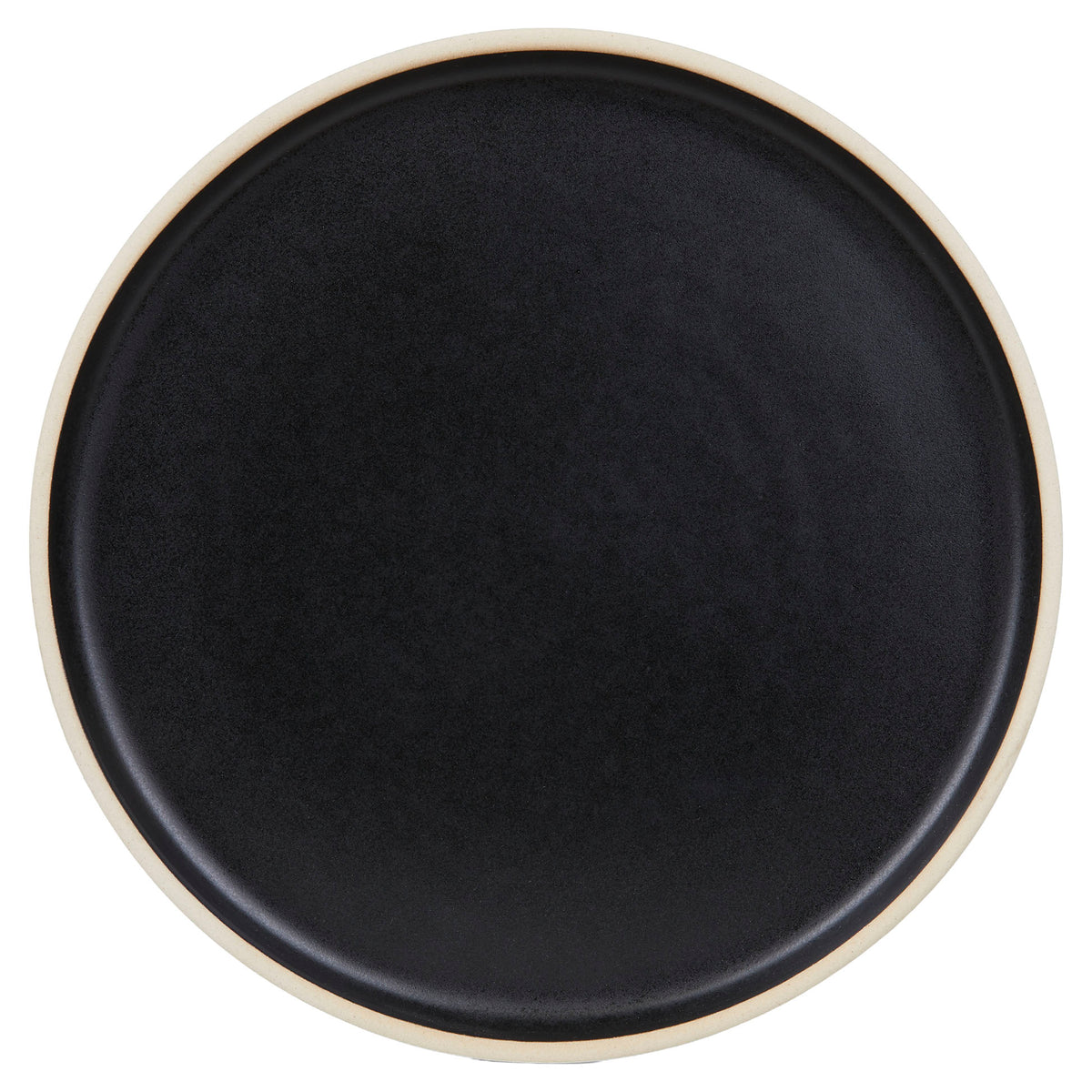 Otto Ceramic Plate Set of Two - Black, Large