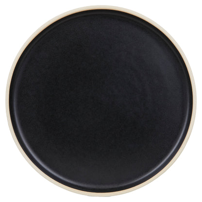 Otto Ceramic Plate Set of Two - Black, Large