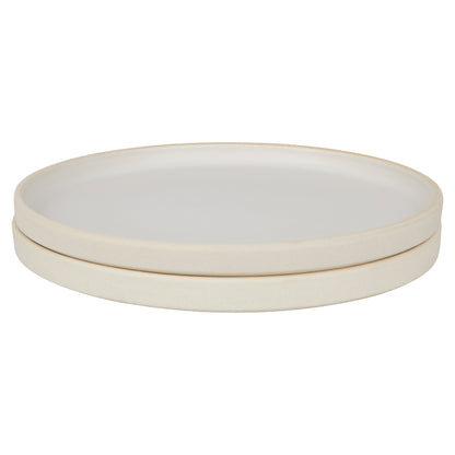 Otto Ceramic Plate Set of Two - Natural, Large