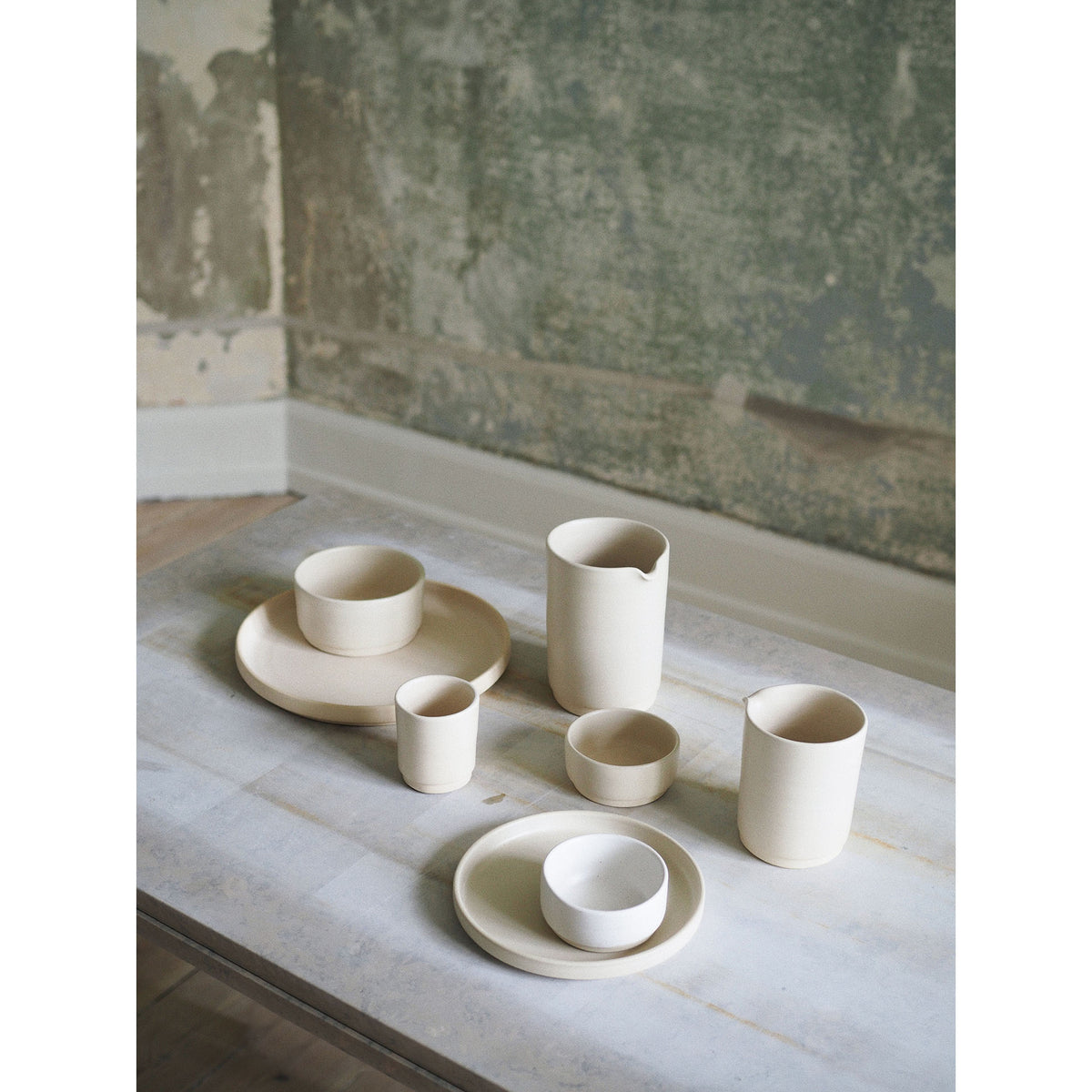 Otto Ceramic Plate Set of Two - Natural, Large
