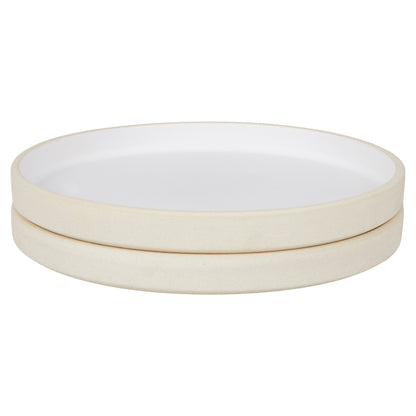 Otto Ceramic Plate Set of Two - White, Small
