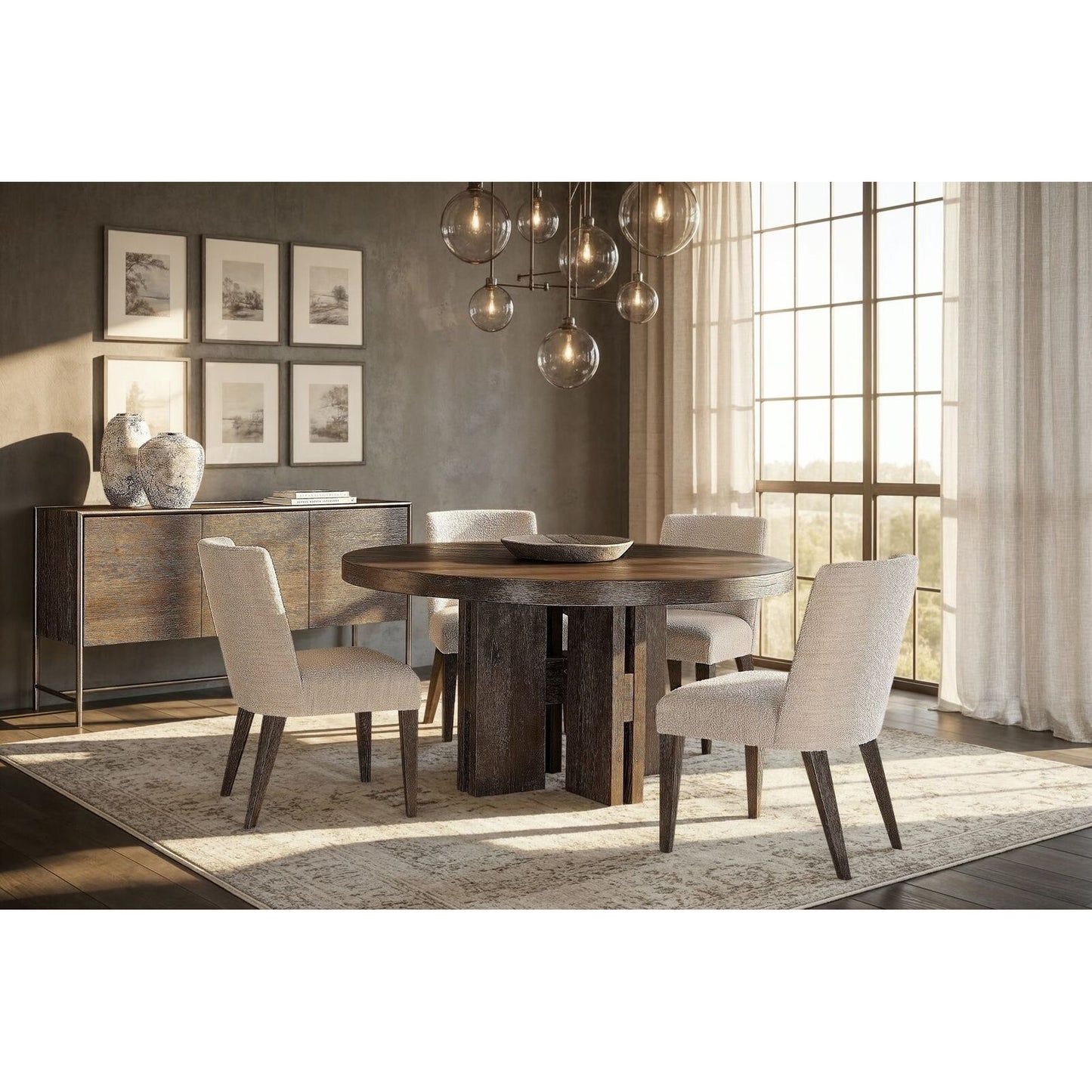 Outline Round Extendable Dining Table