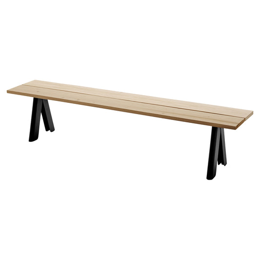 Overlap Outdoor Bench - Anthracite Black