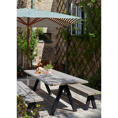 Overlap Outdoor Bench - Anthracite Black