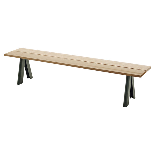 Overlap Outdoor Bench - Hunter Green