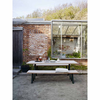 Overlap Outdoor Bench - Hunter Green