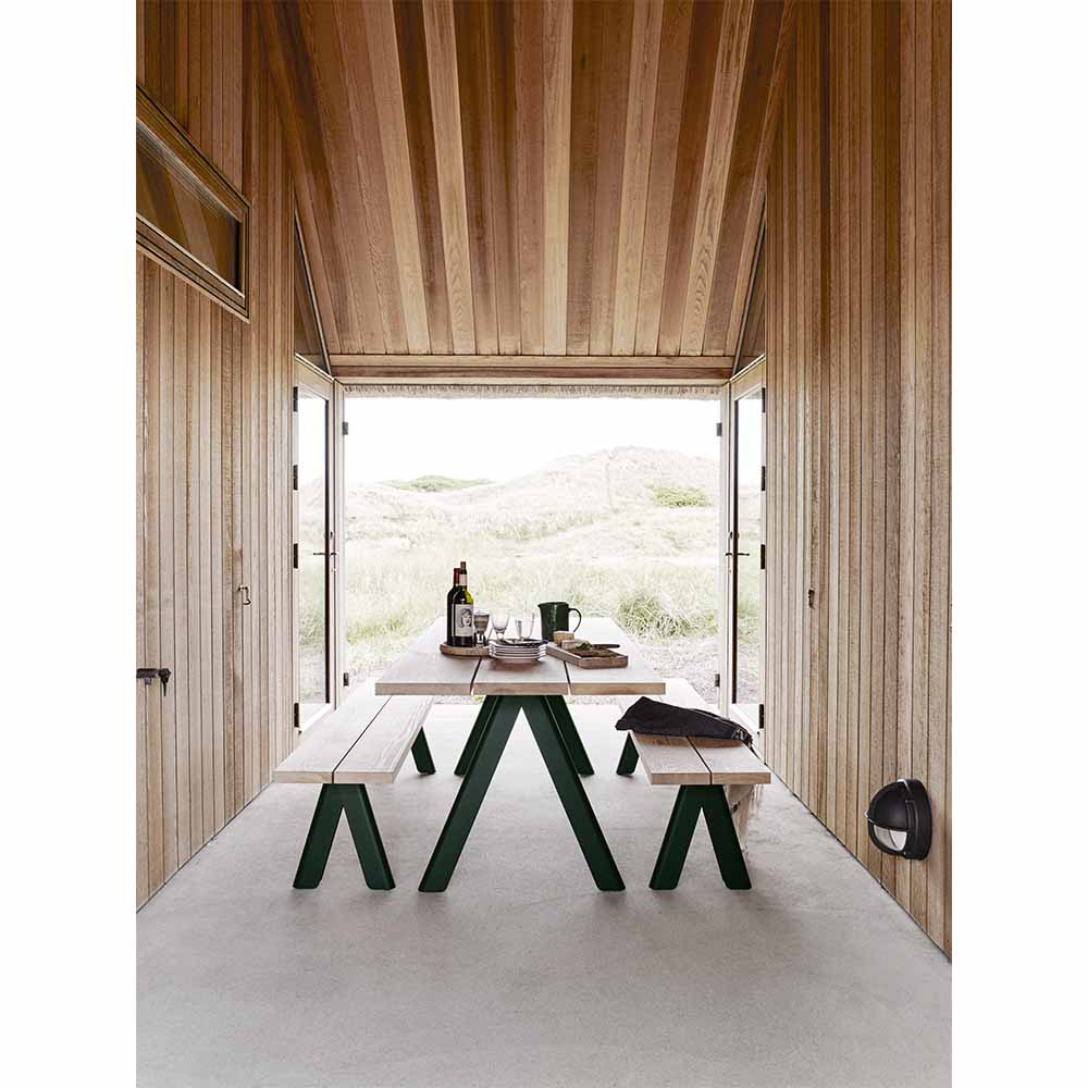 Overlap Outdoor Dining Table - Hunter Green