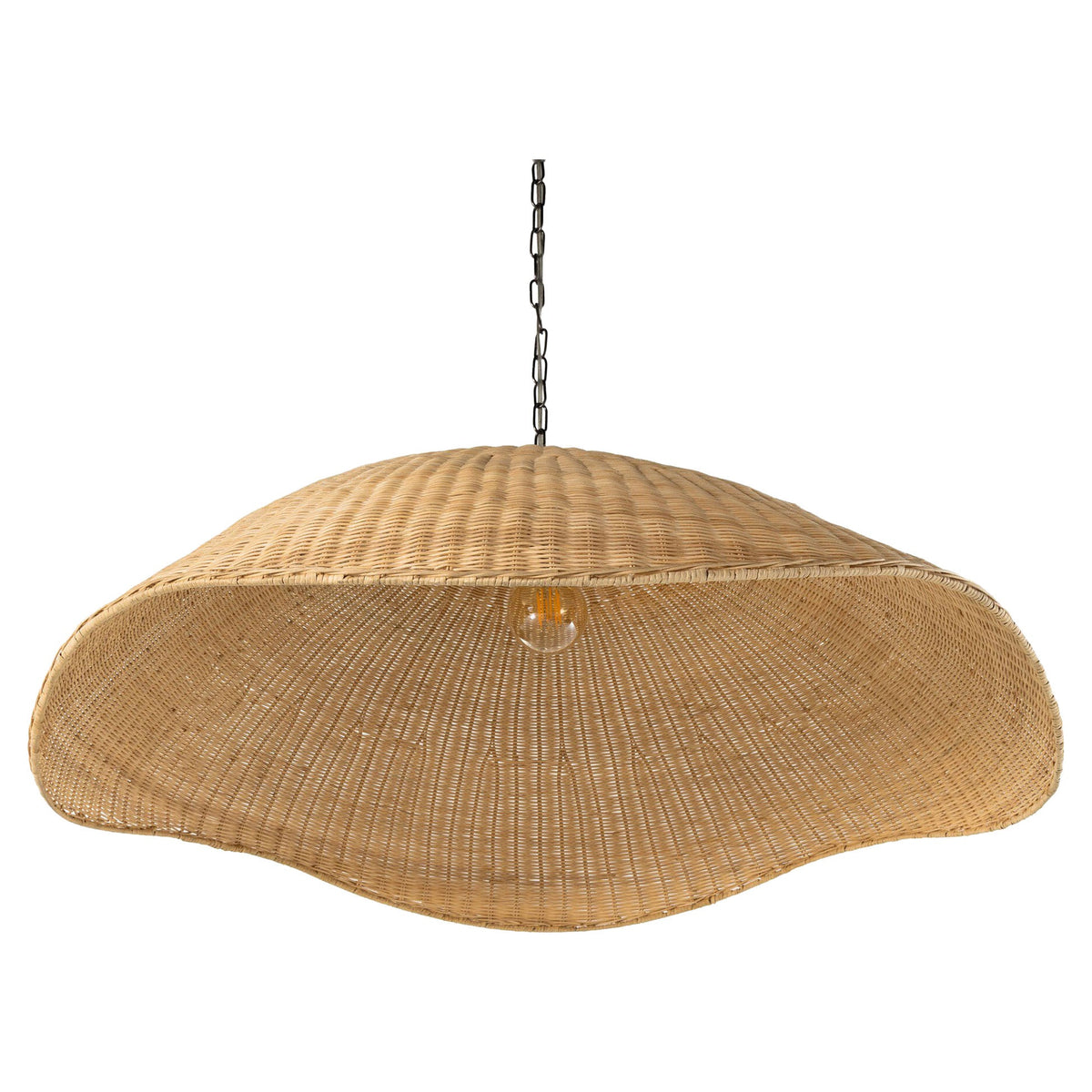 Overscale Woven Rattan Pendant - Natural Rattan