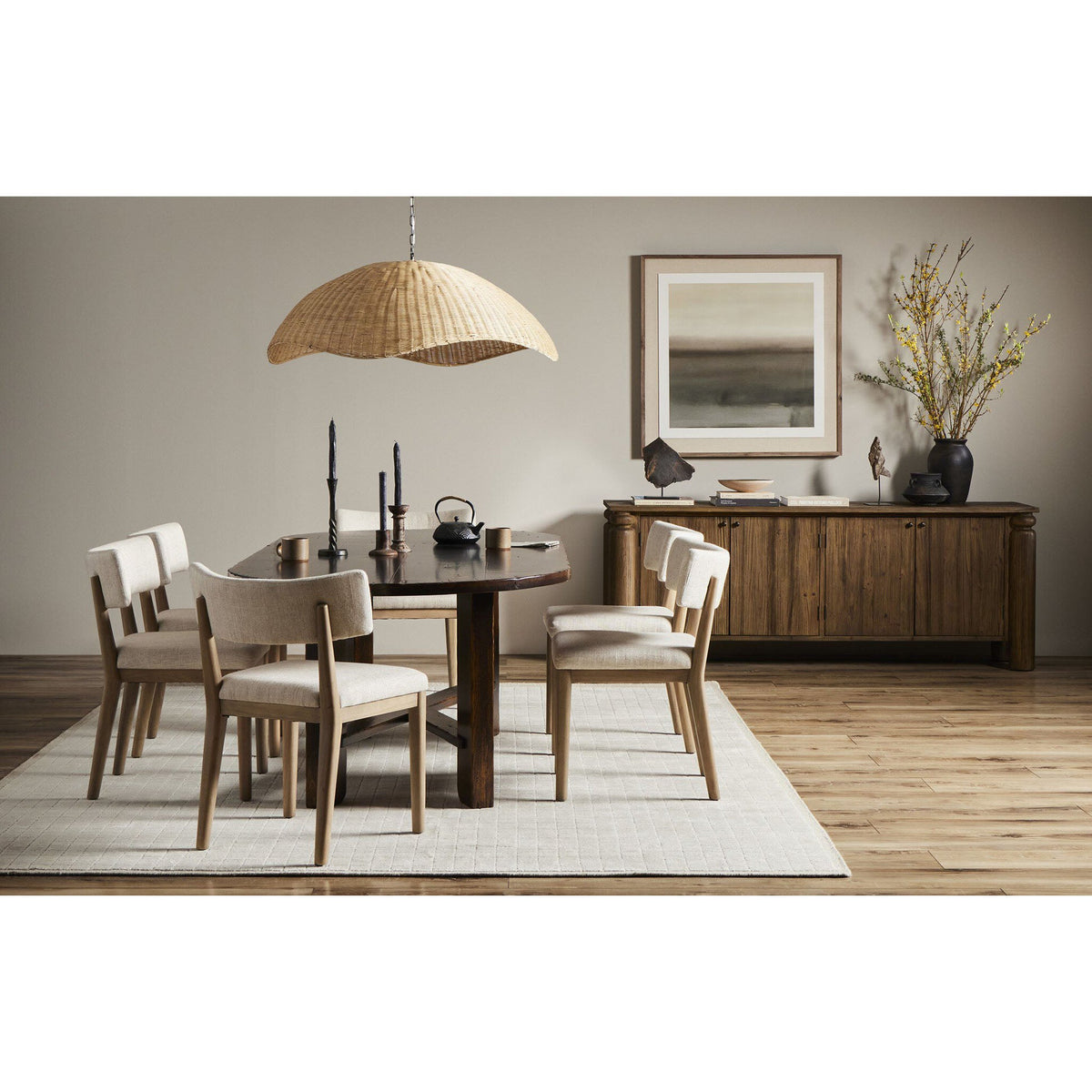 Overscale Woven Rattan Pendant - Natural Rattan