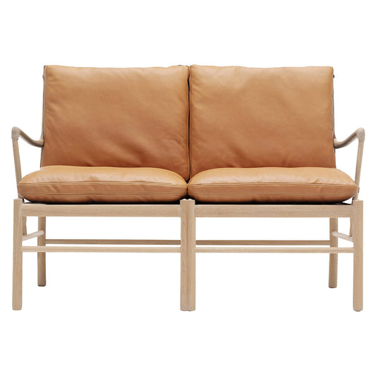 OW449-2 Colonial Sofa - Leather Sif 95, Oak White Oil