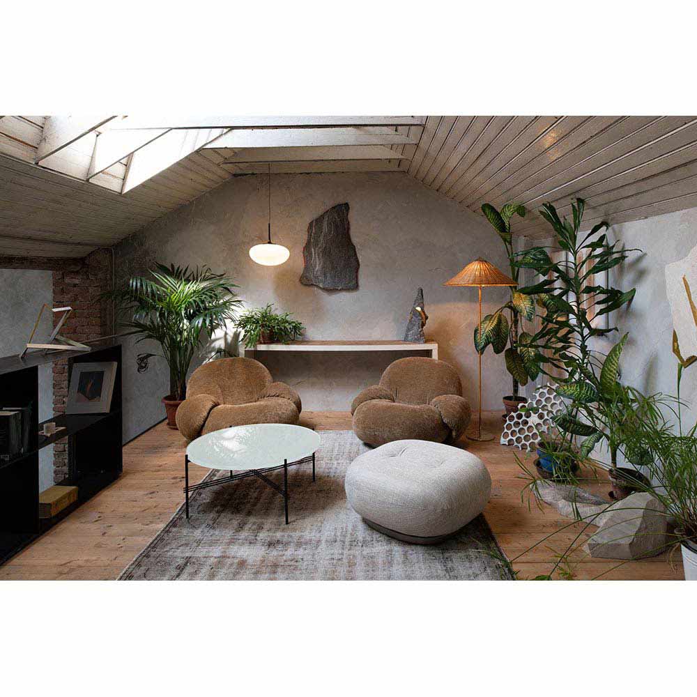 Pacha Fully Upholstered Lounge Chair With Armrest - Fixed Base