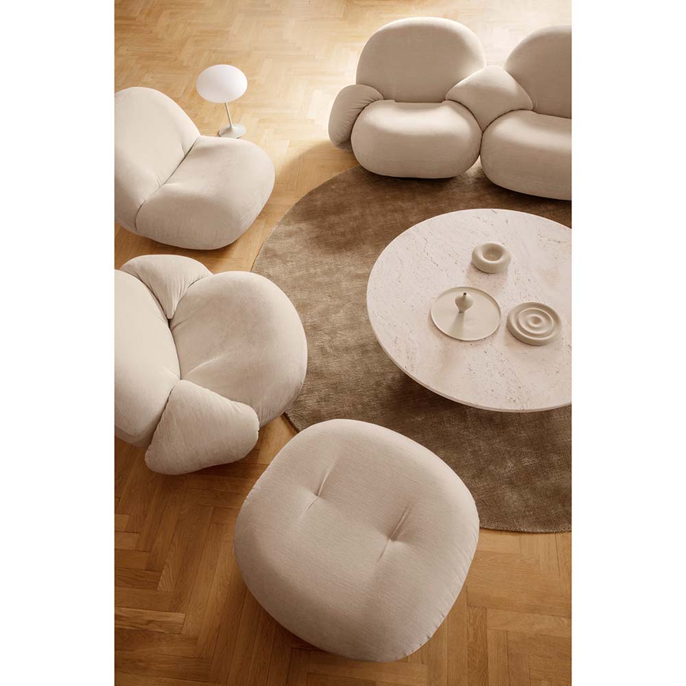 Quick Ship Pacha Lounge Chair - Harp 024, Pearl Gold Returning Swivel Base