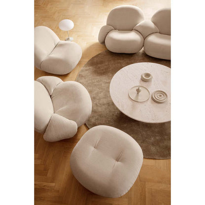 Quick Ship Pacha Lounge Chair - Harp 024, Pearl Gold Returning Swivel Base