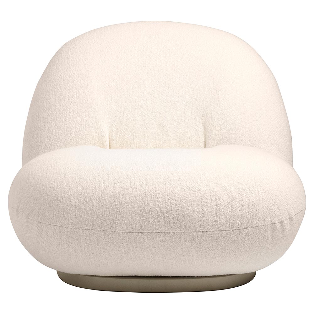 Quick Ship Pacha Lounge Chair - Harp 024, Pearl Gold Returning Swivel Base