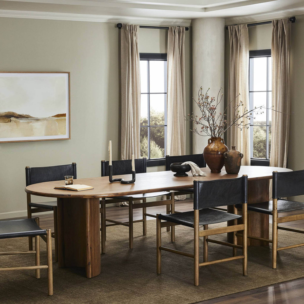 Paden Dining Table - Seasoned Brown Acacia