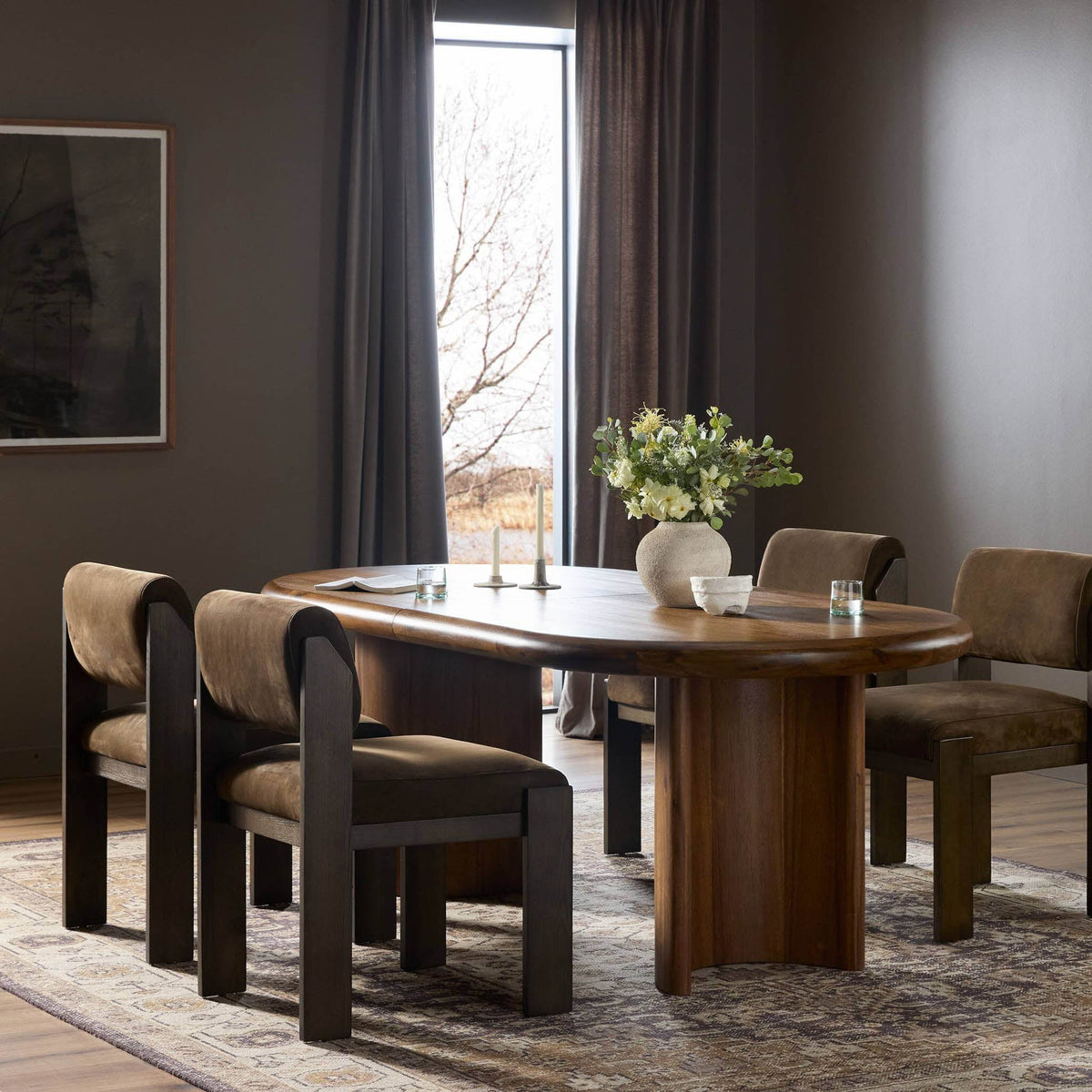 Paden Extension Dining Table - Seasoned Brown Acacia