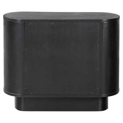 Paden Nightstand - Aged Black Acacia