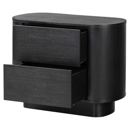Paden Nightstand - Aged Black Acacia