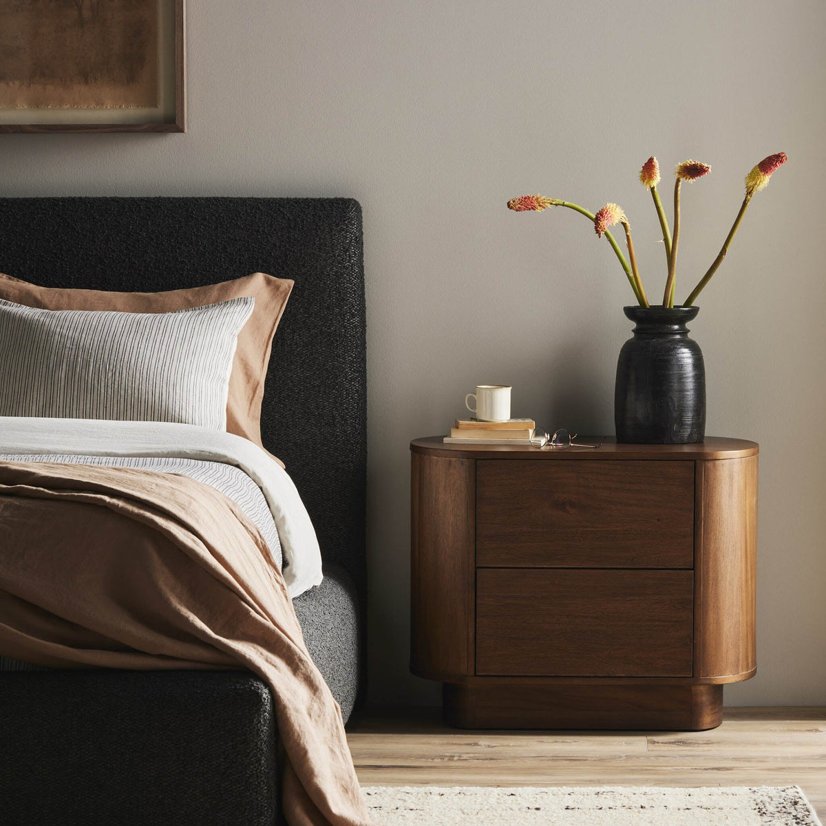 Paden Nightstand - Seasoned Brown Acacia