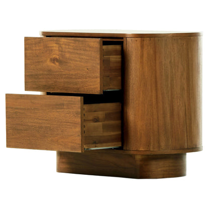 Paden Nightstand - Seasoned Brown Acacia