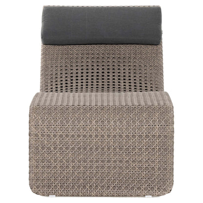 Paige Outdoor Woven Chaise - Arashi Graphite