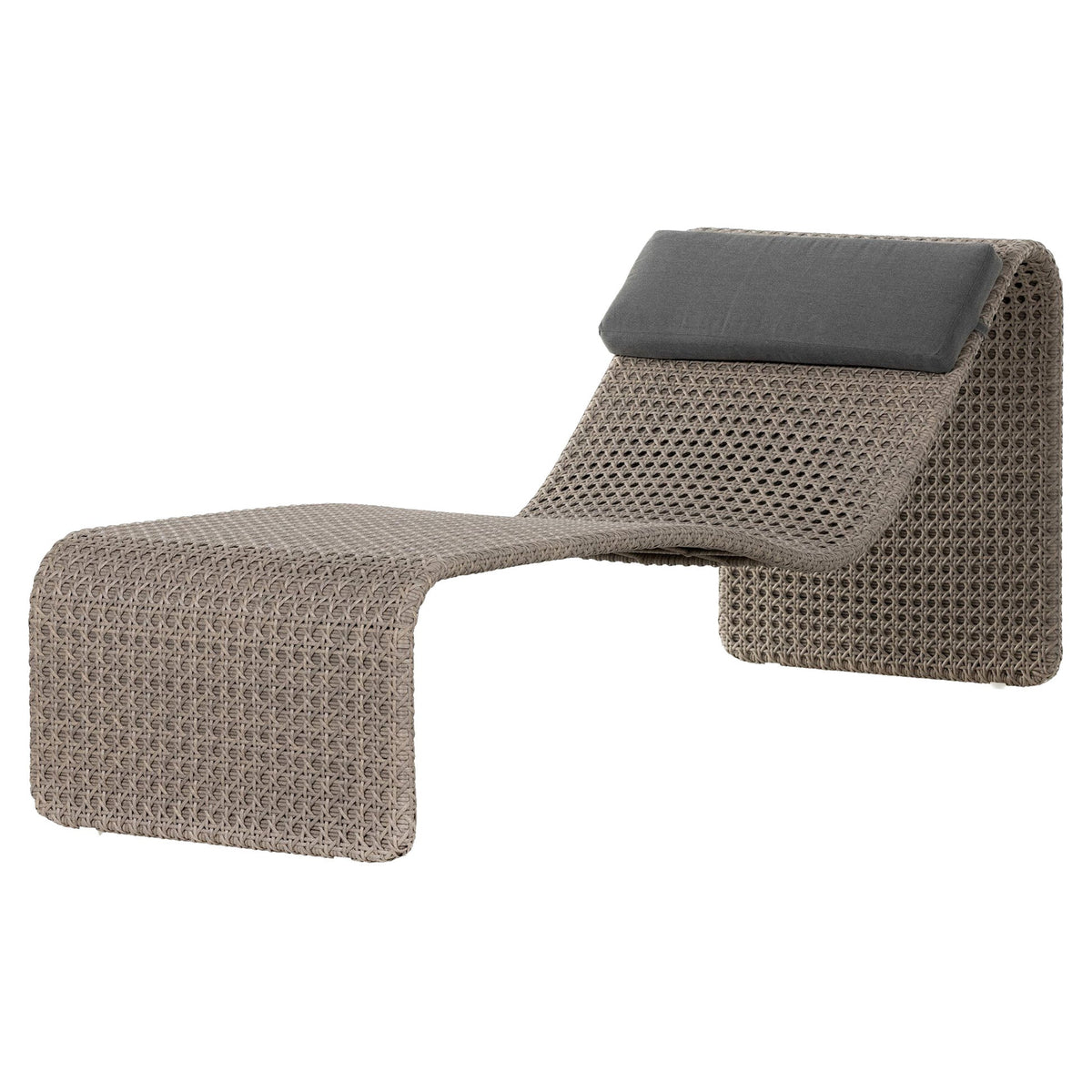 Paige Outdoor Woven Chaise - Arashi Graphite