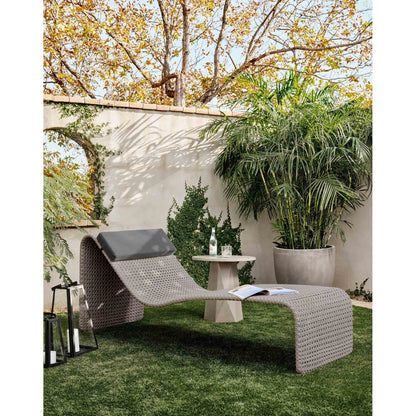 Paige Outdoor Woven Chaise - Arashi Graphite