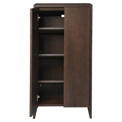 Parcel Hallway Cabinet - 43"H, Dark Stained Oak