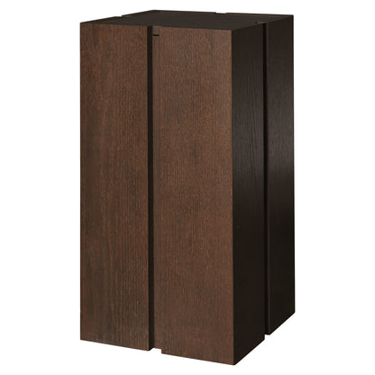 Parcel Pedestal - 23"H, Dark Stained Oak