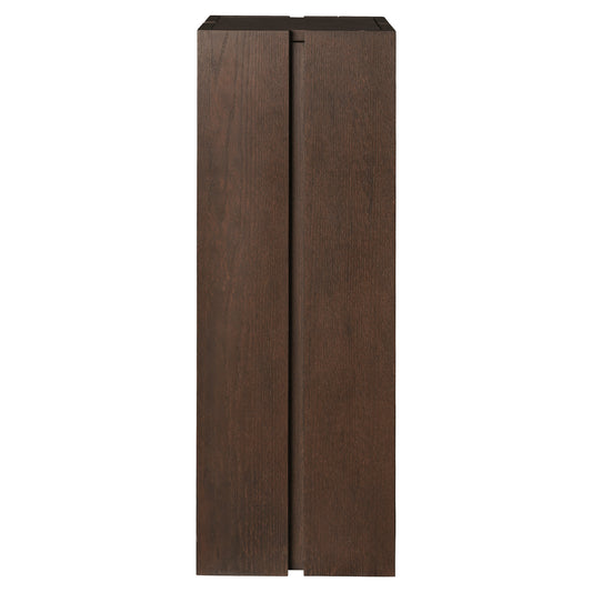Parcel Pedestal - 35"H, Dark Stained Oak