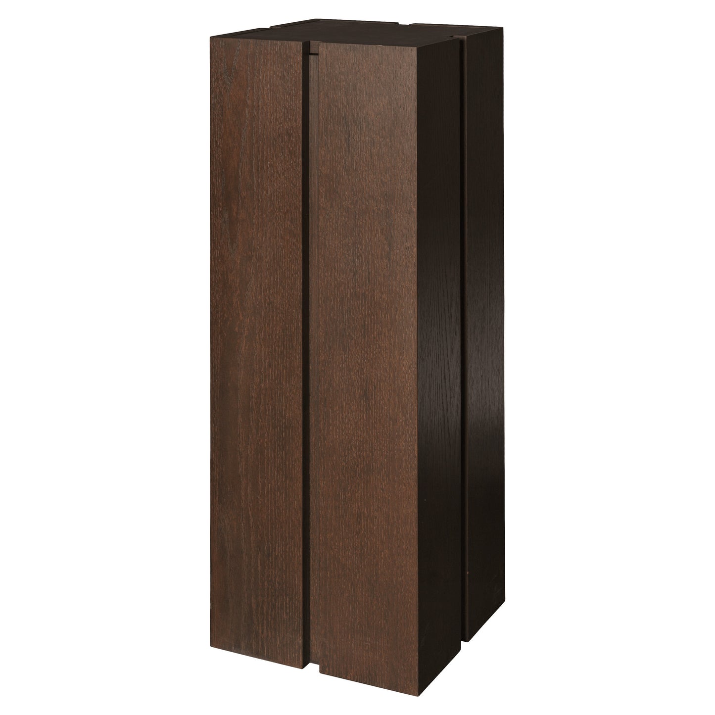 Parcel Pedestal - 35"H, Dark Stained Oak
